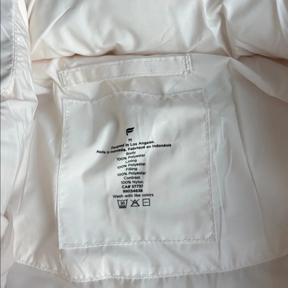 NWT white Fabletics puffer